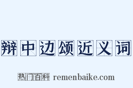 辩中边颂近义词是什么意思的图片
